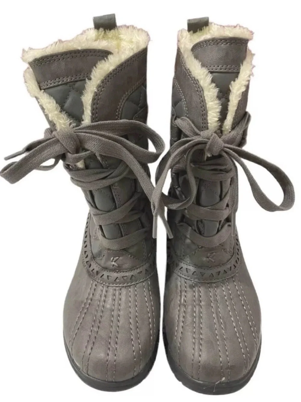 Keds Women’s Powder Puff Winter Snow Boots Grey Size 6 Pre-owned